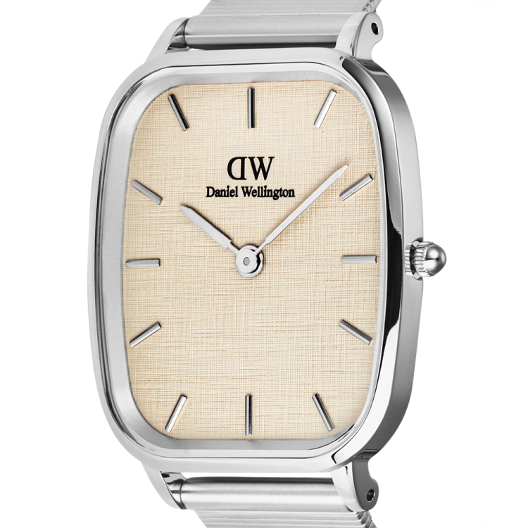 DANIEL WELLINGTON Marlon Wire Linen Silver Stainless Steel Bracelet