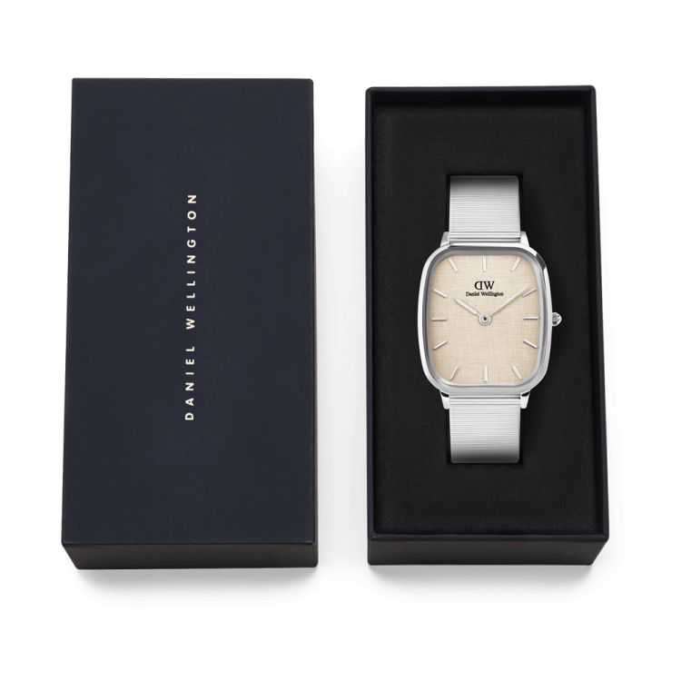 DANIEL WELLINGTON Marlon Wire Linen Silver Stainless Steel Bracelet