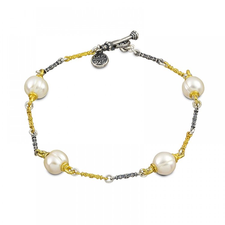 DIMITRIOS EXCLUSIVE JASMINE Silver 925 Bracelet with Mother Pearl
