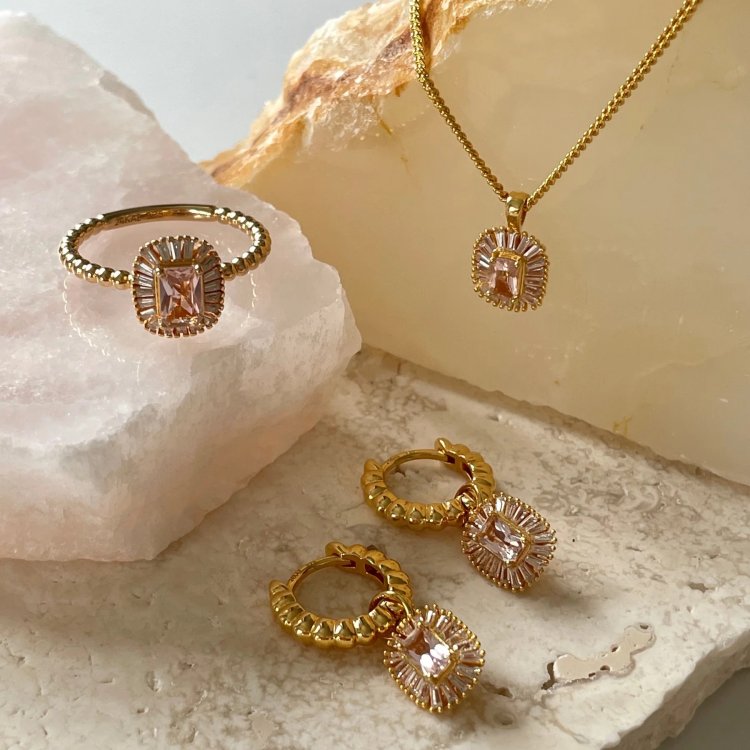 24KAE Ring with Colored Stones