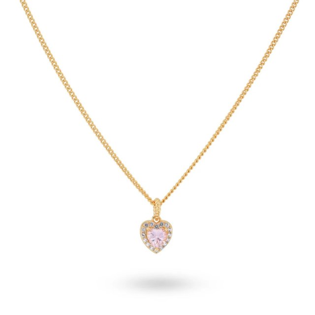 24KAE Collier with Heartshaped Pendant 
