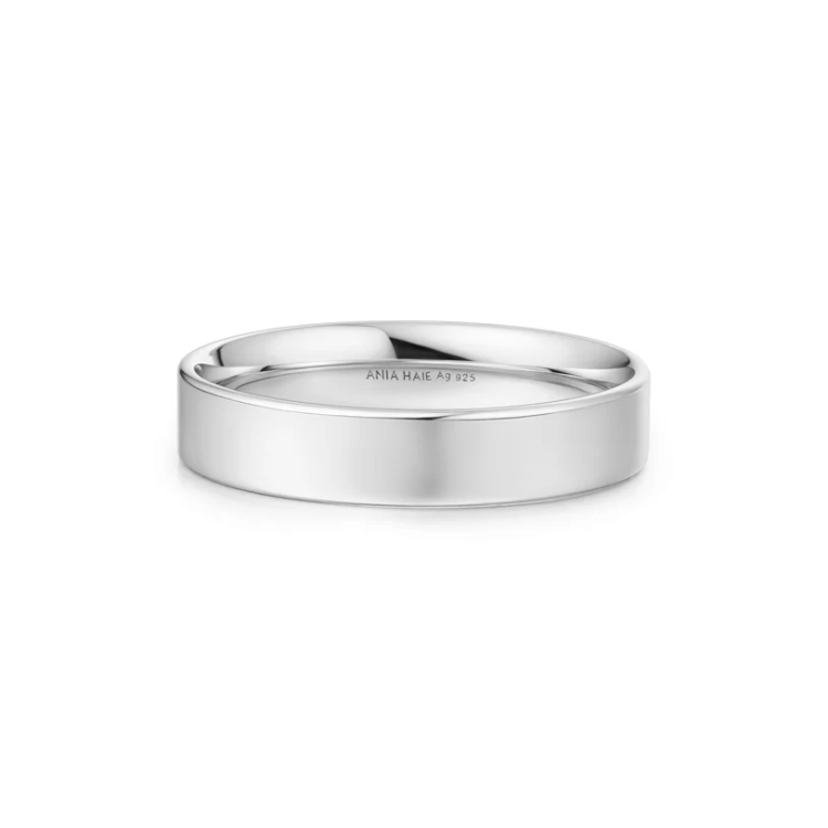 ANIA HAIE Silver 4mm Smooth Band