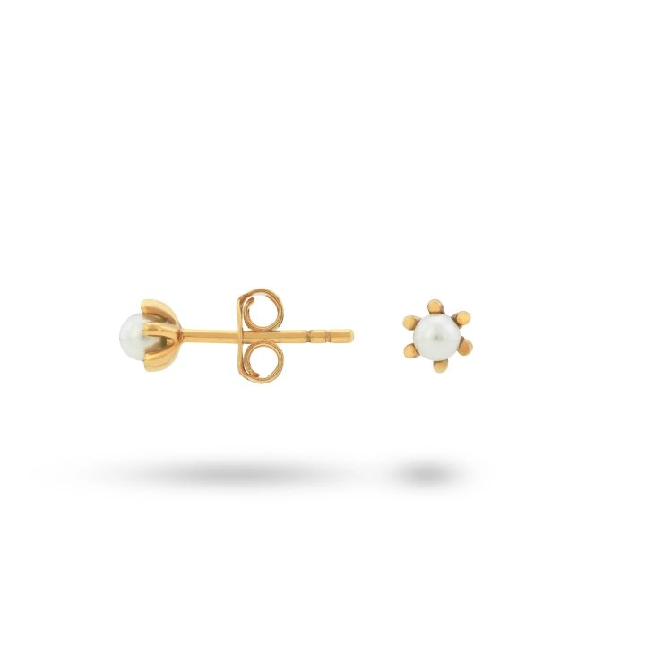 24KAE Earstud Earrings with Pearl