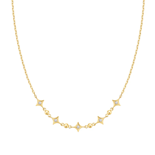 ANIA HAIE Gold Sparkling Star Station Necklace
