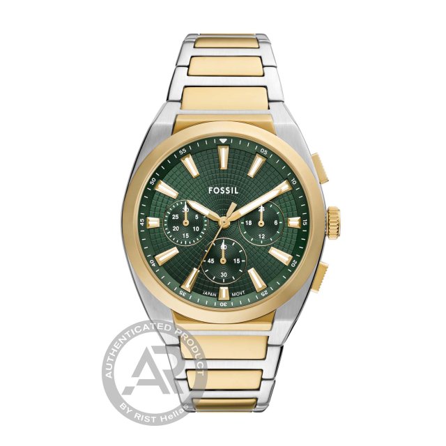 FOSSIL Everett Chronograph Two Tone Stainless Steel Bracelet