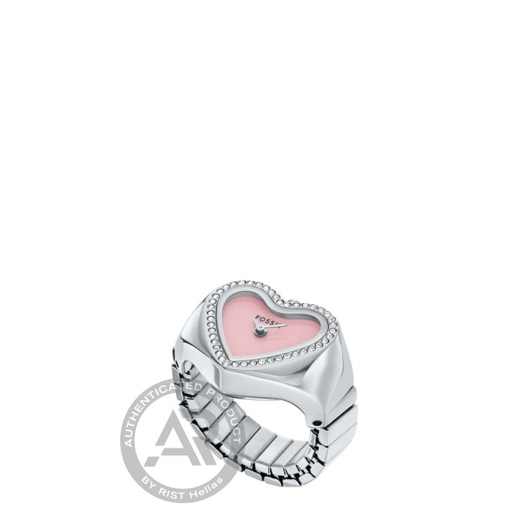 FOSSIL Watch Ring Two Hand Stainless Steel