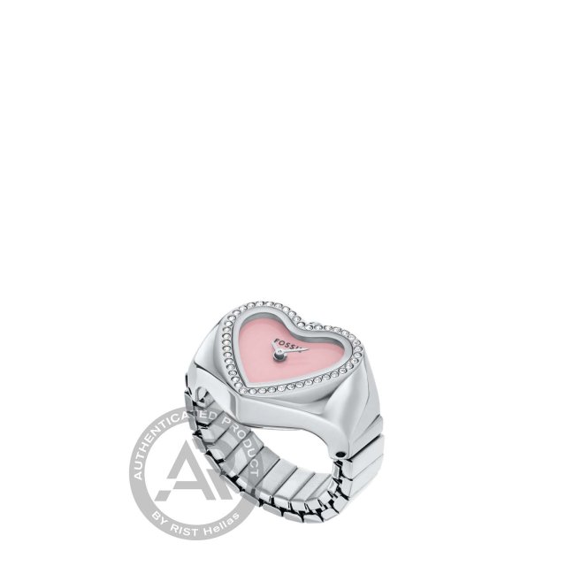 FOSSIL Watch Ring Two Hand Stainless Steel