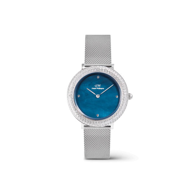 DANIEL WELLINGTON Crystalline Bezel Sterling Blue Stainless Steel Bracelet