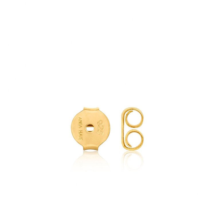 ANIA HAIE EARRINGS FORGET ME KNOT Gold Plated Silver Knot Stud