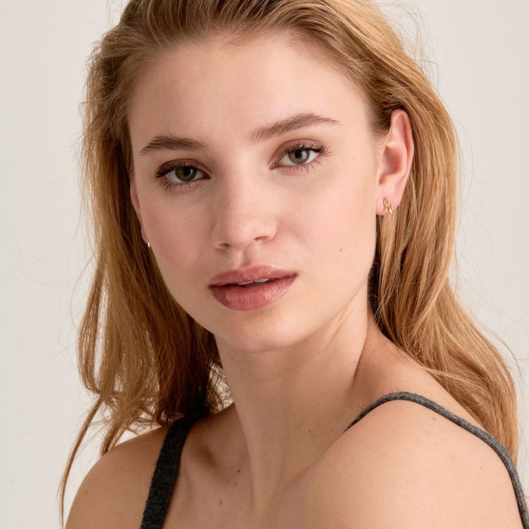 ANIA HAIE EARRINGS MIDNIGHT FEVER Gold Plated Midnight Fringe Stud