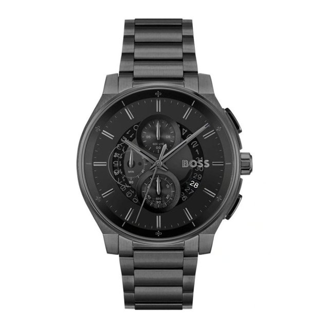 Boss Men’s Peak Chronograph Black Stainless Steel Bracelet