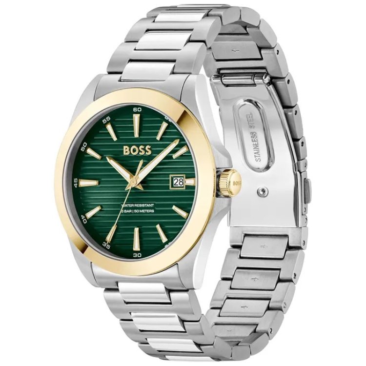 BOSS Strike Silver Stainless Steel Bracelet