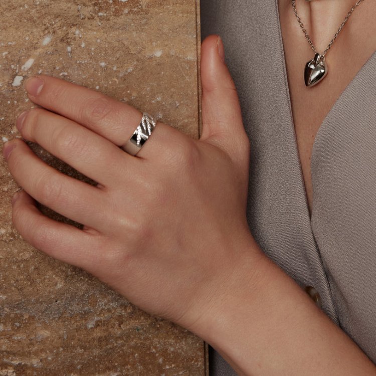 ANIA HAIE Silver Tiger Strire Band