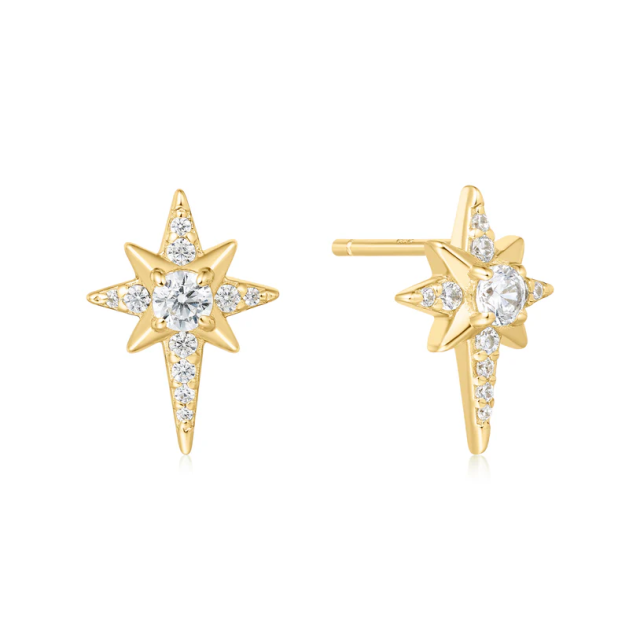 ANIA HAIE Gold Eight-Pointed Star Stud Earrings