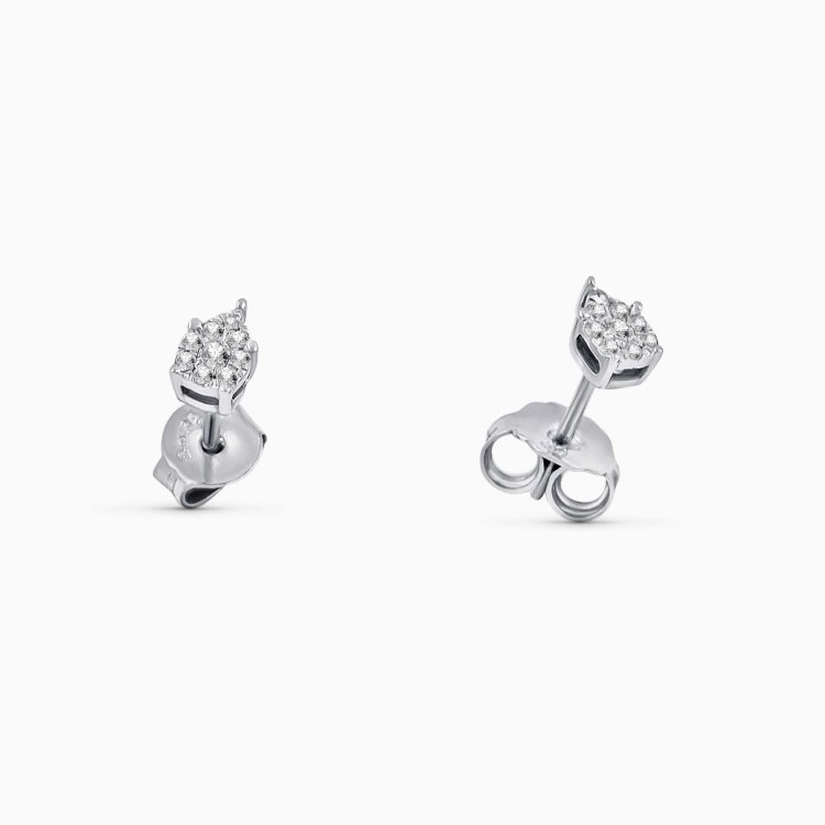 DIAMOND JOOLS Σκουλαρίκια Πολύπετρα σε Χρυσό 18Κ με Διαμάντια