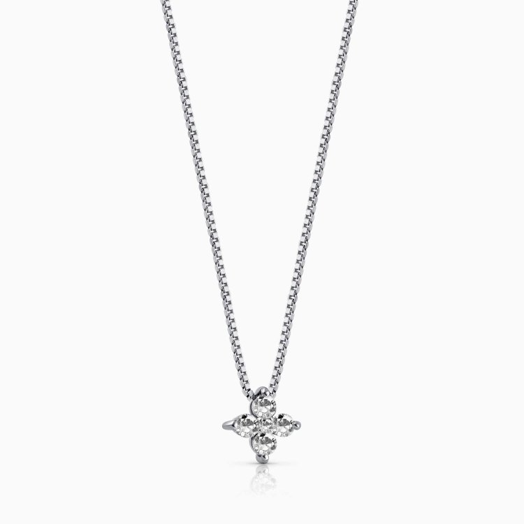 DIAMOND JOOLS Μενταγιόν Σταυρός σε Χρυσό 18Κ με Διαμάντια