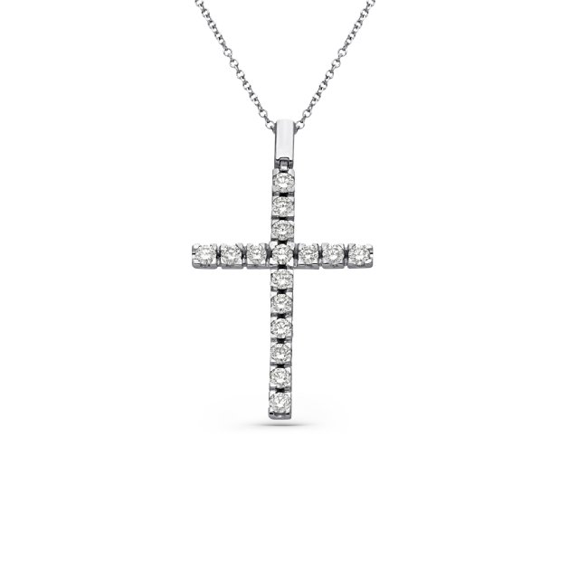 DIAMOND JOOLS Κολιέ σε Λευκό Χρυσό 18Κ με Διαμάντια