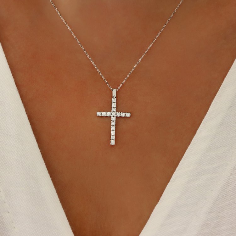 DIAMOND JOOLS Κολιέ σε Λευκό Χρυσό 18Κ με Διαμάντια