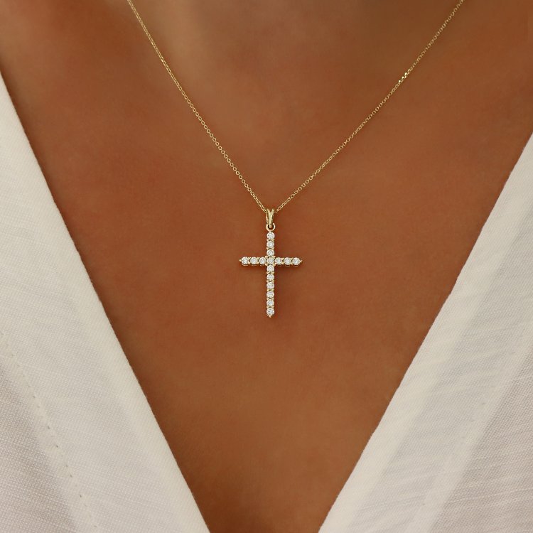 DIAMOND JOOLS Κολιέ σε Κίτρινο Χρυσό 18Κ με Διαμάντια