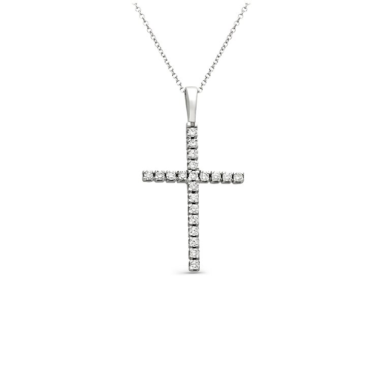 DIAMOND JOOLS Κολιέ σε Λευκό Χρυσό 18Κ με Διαμάντια