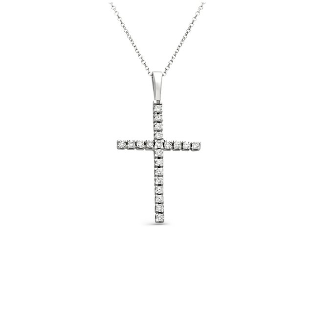 DIAMOND JOOLS Κολιέ σε Λευκό Χρυσό 18Κ με Διαμάντια