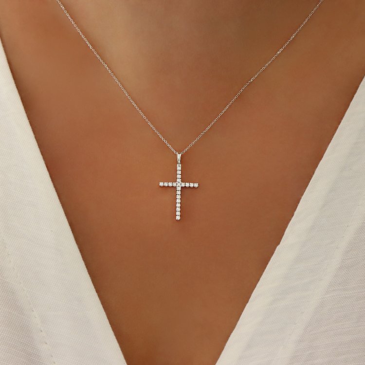 DIAMOND JOOLS Κολιέ σε Λευκό Χρυσό 18Κ με Διαμάντια