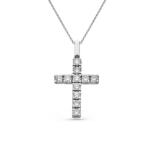 DIAMOND JOOLS Κολιέ σε Λευκό Χρυσό 18Κ με Διαμάντια