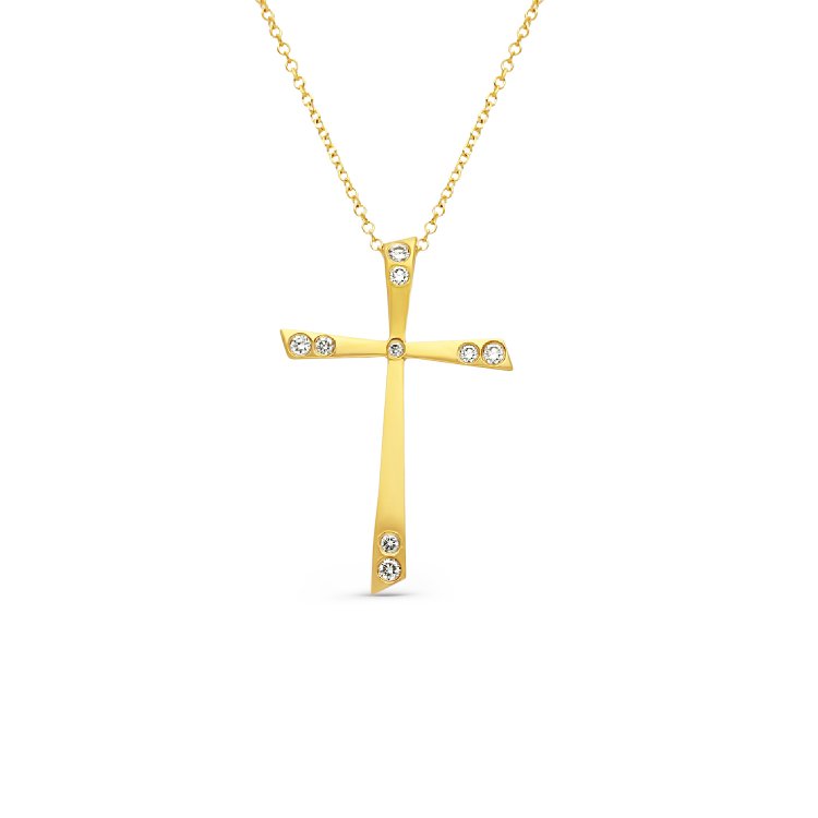 DIAMOND JOOLS Κολιέ σε Κίτρινο Χρυσό 18Κ με Διαμάντια