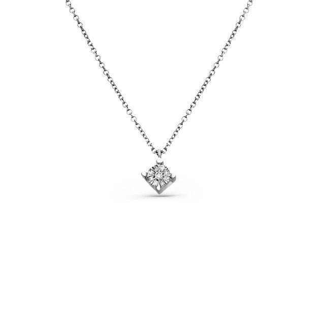 DIAMOND JOOLS Kολιέ σε Λευκό Χρυσό 18Κ με Διαμάντια