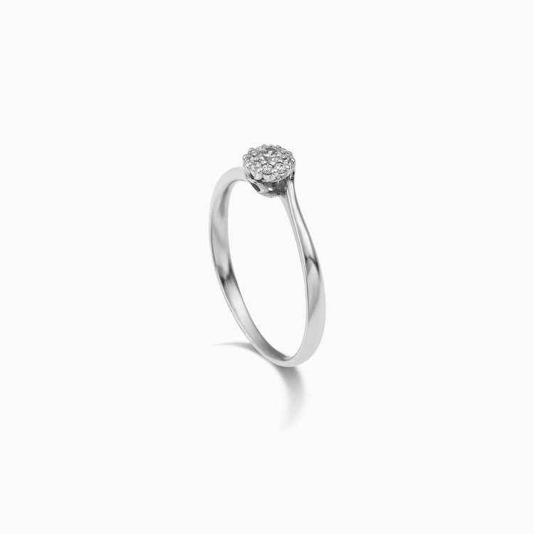 DIAMOND JOOLS Δαχτυλίδι Ροζέτα σε Χρυσό 18Κ με Διαμάντια