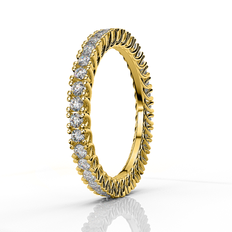 DIAMOND JOOLS Δαχτυλίδι Σειρέ σε Κίτρινο Χρυσό 18Κ με Διαμάντια