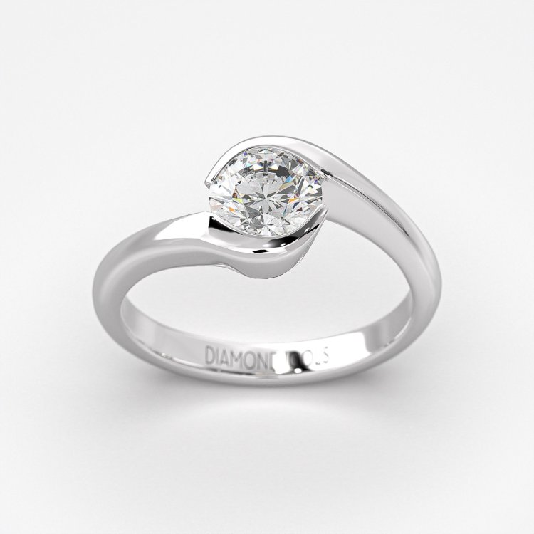 DIAMOND JOOLS Μονόπετρο Δαχτυλίδι σε Χρυσό 18Κ με Διαμάντι