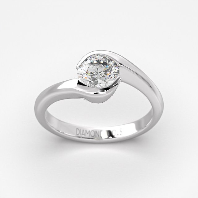 DIAMOND JOOLS Μονόπετρο Δαχτυλίδι σε Χρυσό 18Κ με Διαμάντι