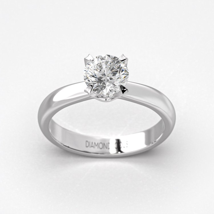 DIAMOND JOOLS Μονόπετρο Δαχτυλίδι σε Χρυσό 18Κ με Διαμάντι