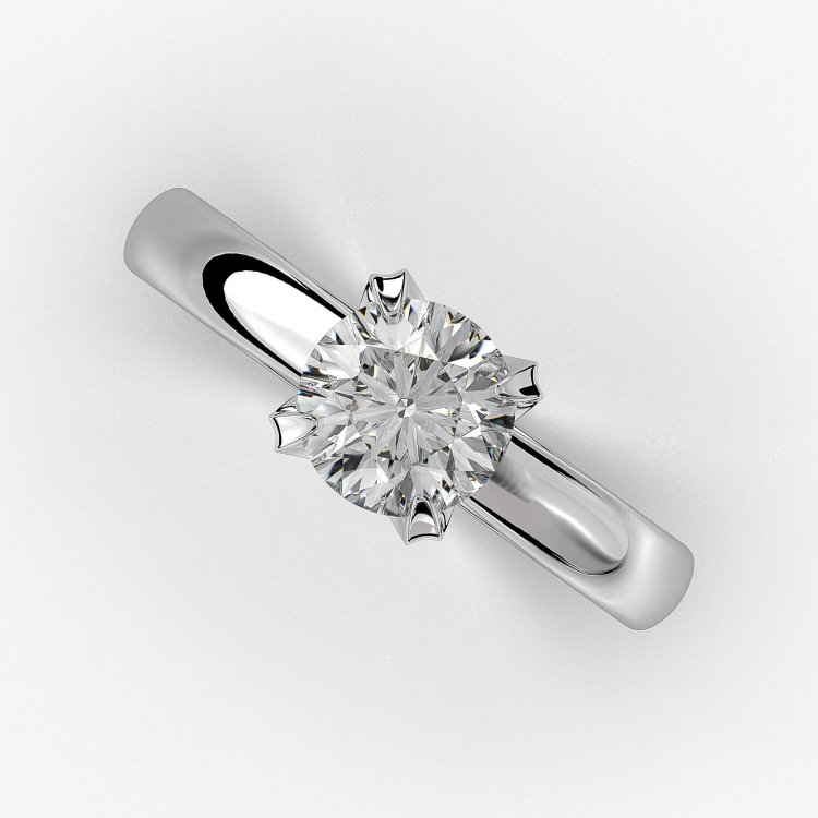 DIAMOND JOOLS Μονόπετρο Δαχτυλίδι σε Χρυσό 18Κ με Διαμάντι