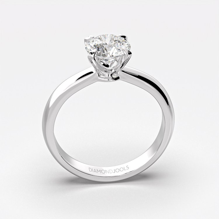 DIAMOND JOOLS Μονόπετρο Δαχτυλίδι σε Χρυσό 18Κ με Διαμάντι