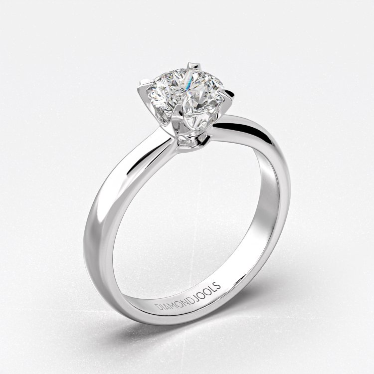 DIAMOND JOOLS Μονόπετρο Δαχτυλίδι σε Χρυσό 18Κ με Διαμάντι