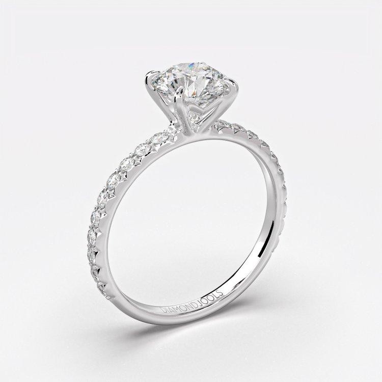 DIAMOND JOOLS Μονόπετρο Δαχτυλίδι σε Χρυσό 18Κ με Διαμάντι