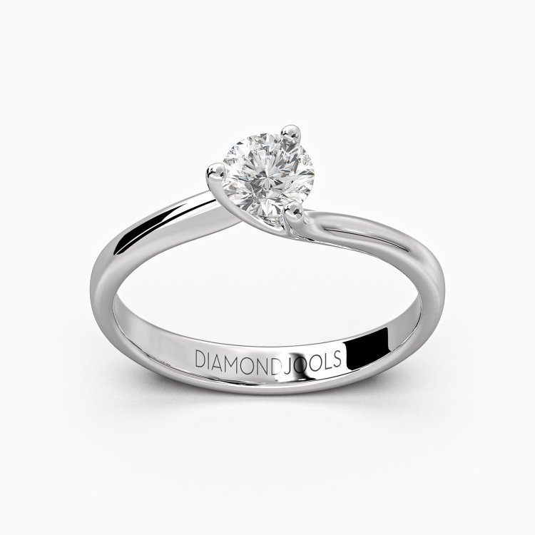 DIAMOND JOOLS Μονόπετρο Δαχτυλίδι σε Χρυσό 18Κ με Διαμάντι