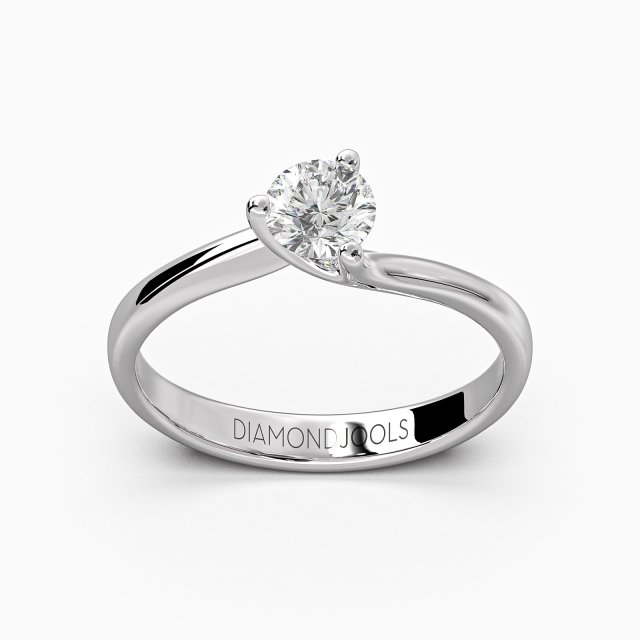 DIAMOND JOOLS Μονόπετρο Δαχτυλίδι σε Χρυσό 18Κ με Διαμάντι