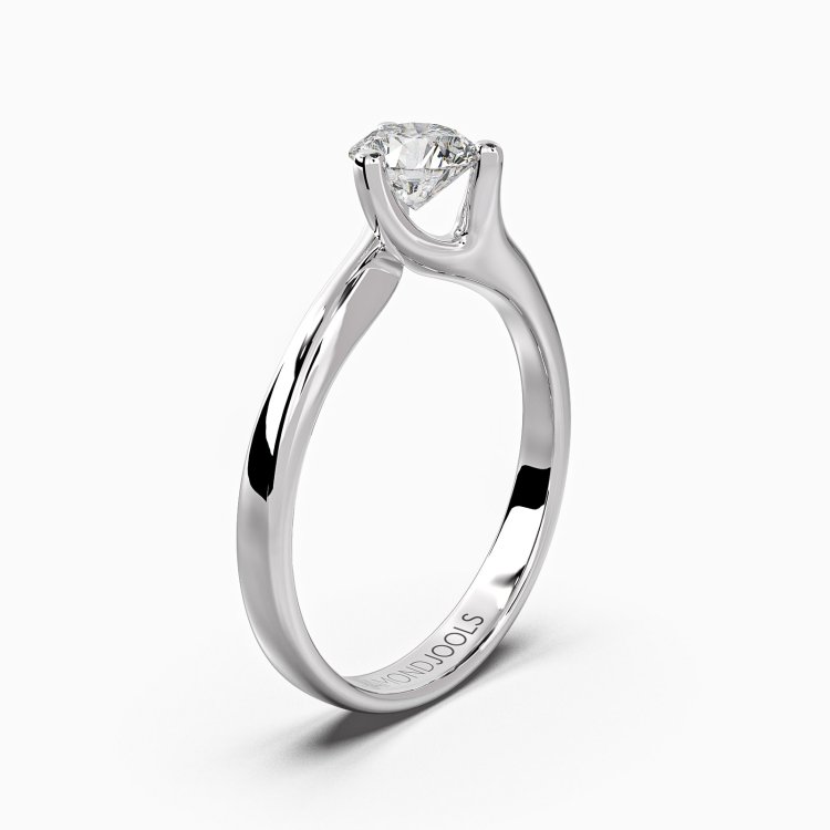 DIAMOND JOOLS Μονόπετρο Δαχτυλίδι σε Χρυσό 18Κ με Διαμάντι