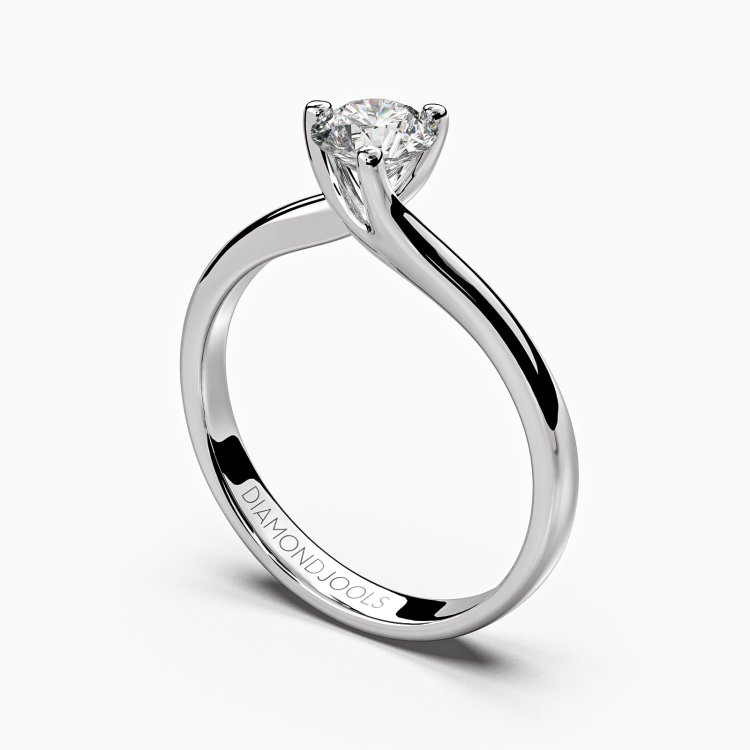 DIAMOND JOOLS Μονόπετρο Δαχτυλίδι σε Χρυσό 18Κ με Διαμάντι