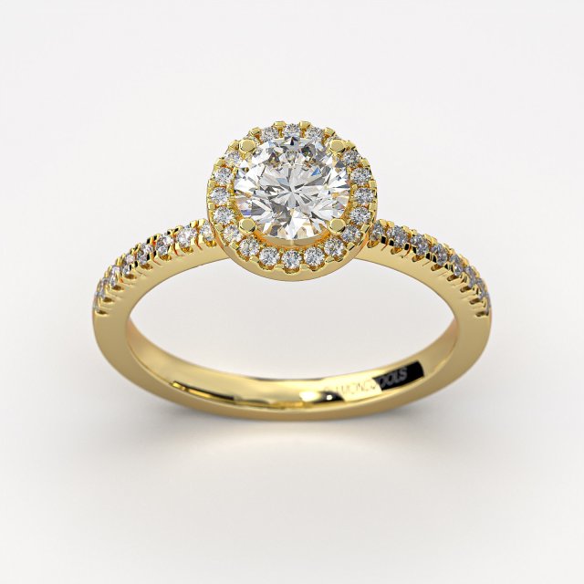 DIAMOND JOOLS Δαχτυλίδι Ροζέτα σε Χρυσό 18Κ με Διαμάντια