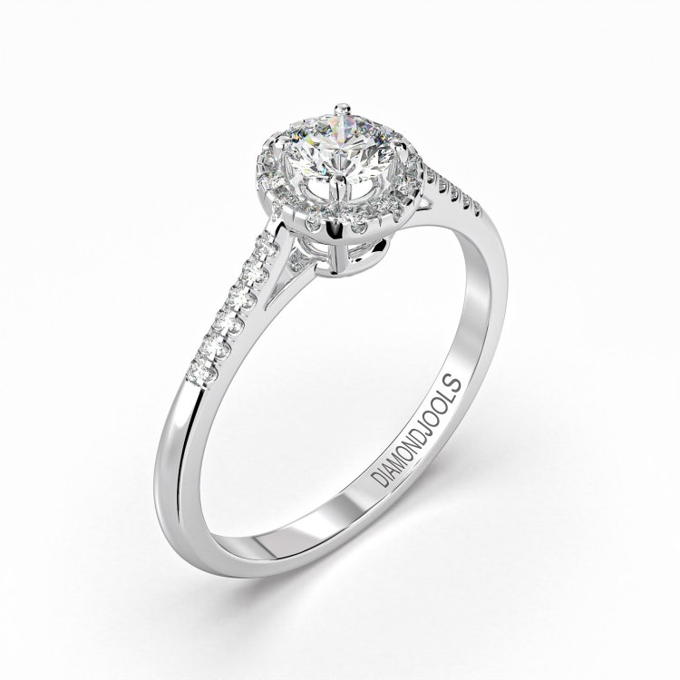 DIAMOND JOOLS Δαχτυλίδι Ροζέτα σε Χρυσό 18Κ με Διαμάντια