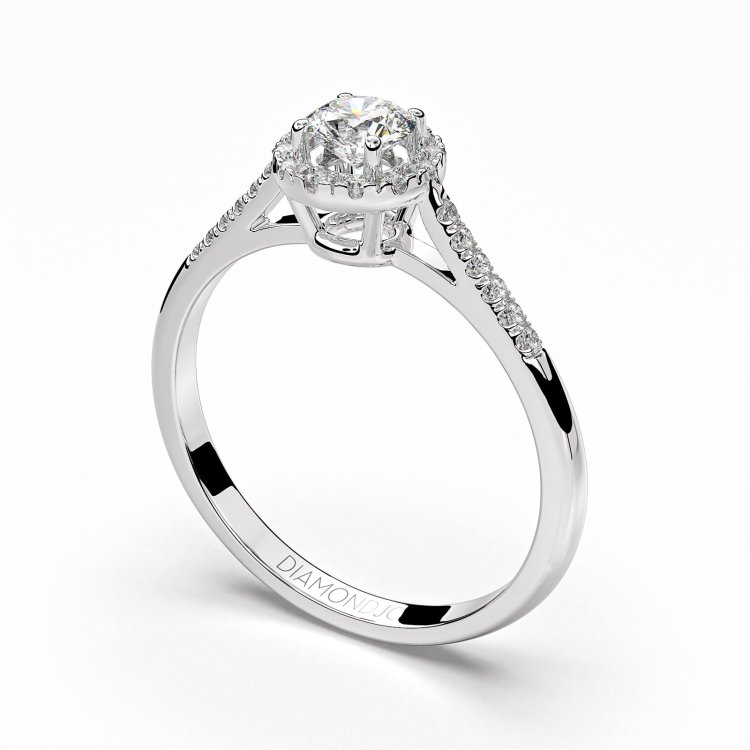 DIAMOND JOOLS Δαχτυλίδι Ροζέτα σε Χρυσό 18Κ με Διαμάντια