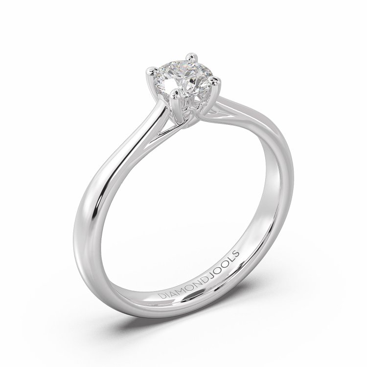 DIAMOND JOOLS Μονόπετρο Δαχτυλίδι σε Χρυσό 18Κ με Διαμάντι