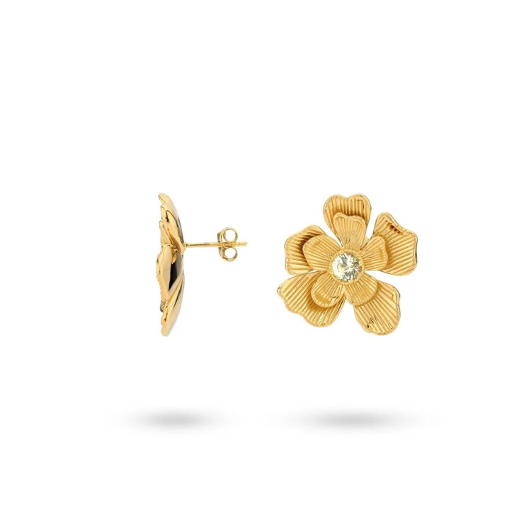 24KAE Flowershaped Statement Earrings
