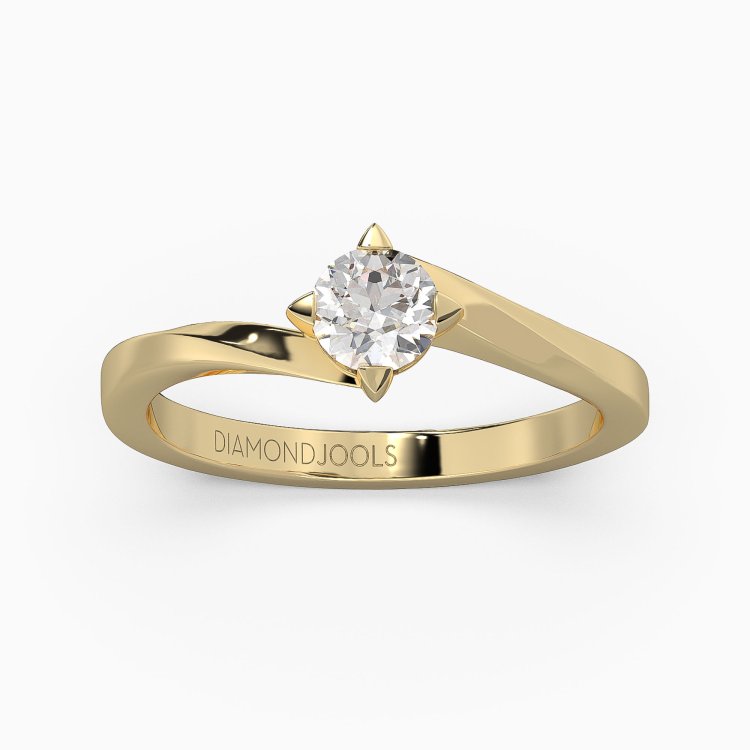 DIAMOND JOOLS Μονόπετρο Δαχτυλίδι σε Χρυσό 18Κ με Διαμάντι