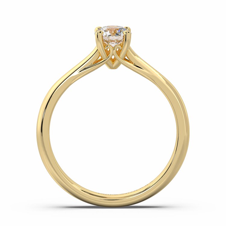 DIAMOND JOOLS Μονόπετρο Δαχτυλίδι σε Χρυσό 18Κ με Διαμάντι