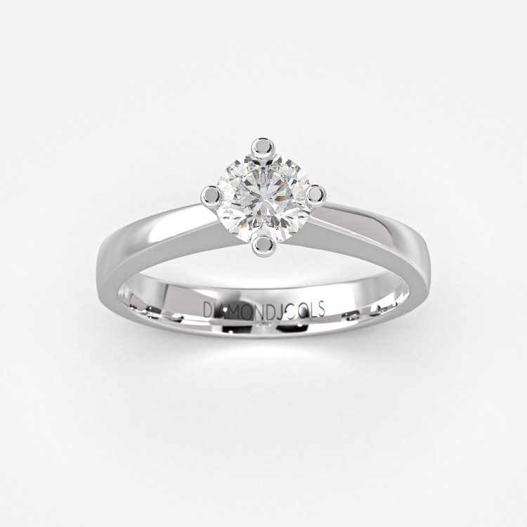 DIAMOND JOOLS Μονόπετρο Δαχτυλίδι σε Χρυσό 18Κ με Διαμάντι